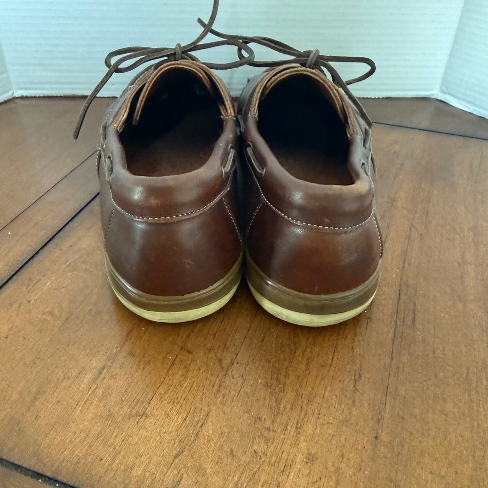 Allen Edmonds Eastport Brown Leather Boat Shoes Mens 11.5 E USA Made - Picture 4 of 7